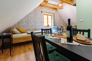 Accommodation Žaga for four people with the sawmill view